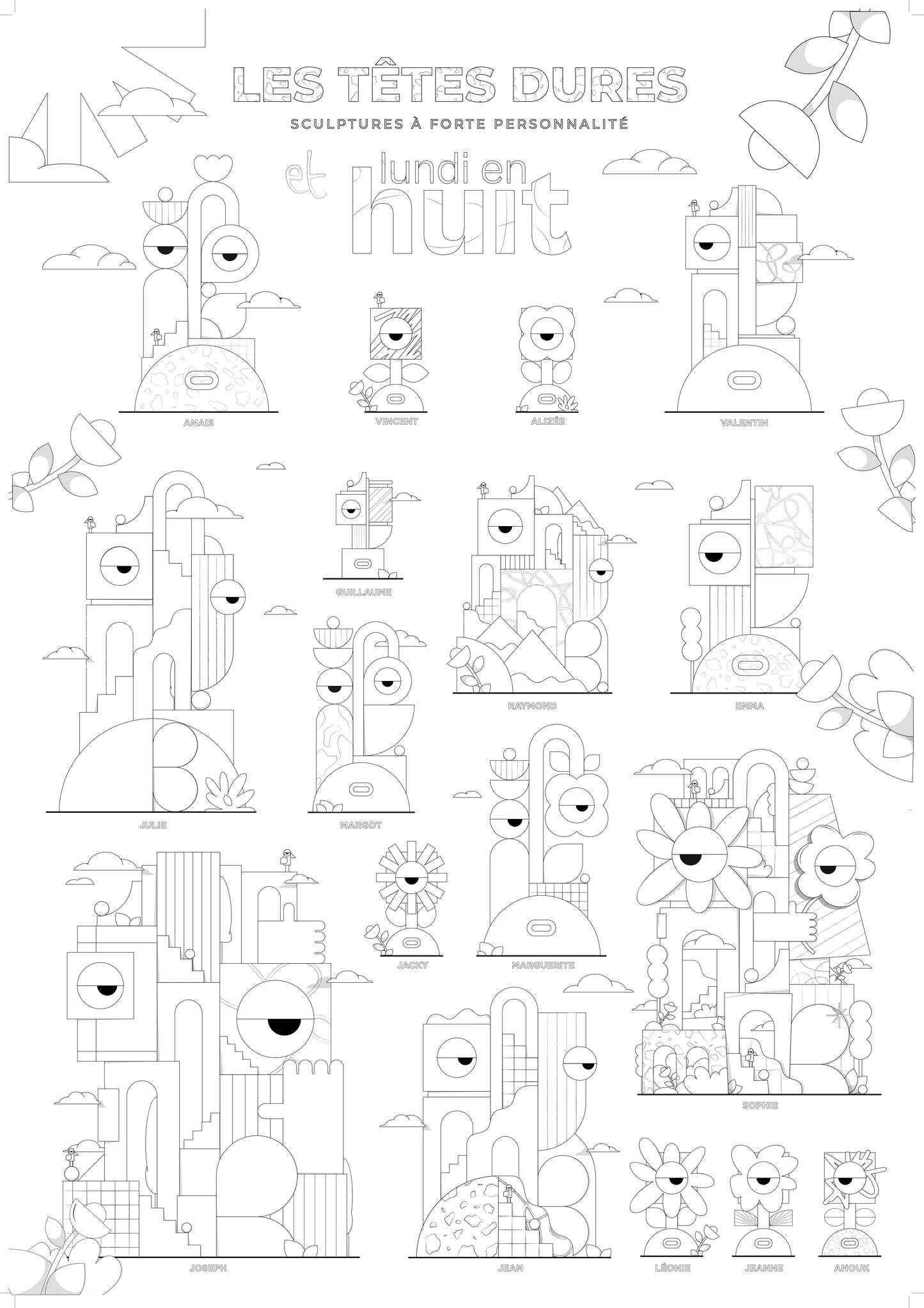 Coloriage géant | Les Têtes Dures