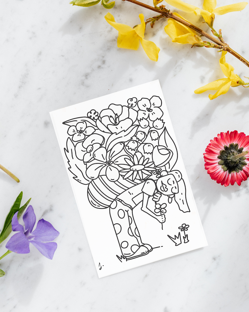 Lot de 2 cartes à colorier